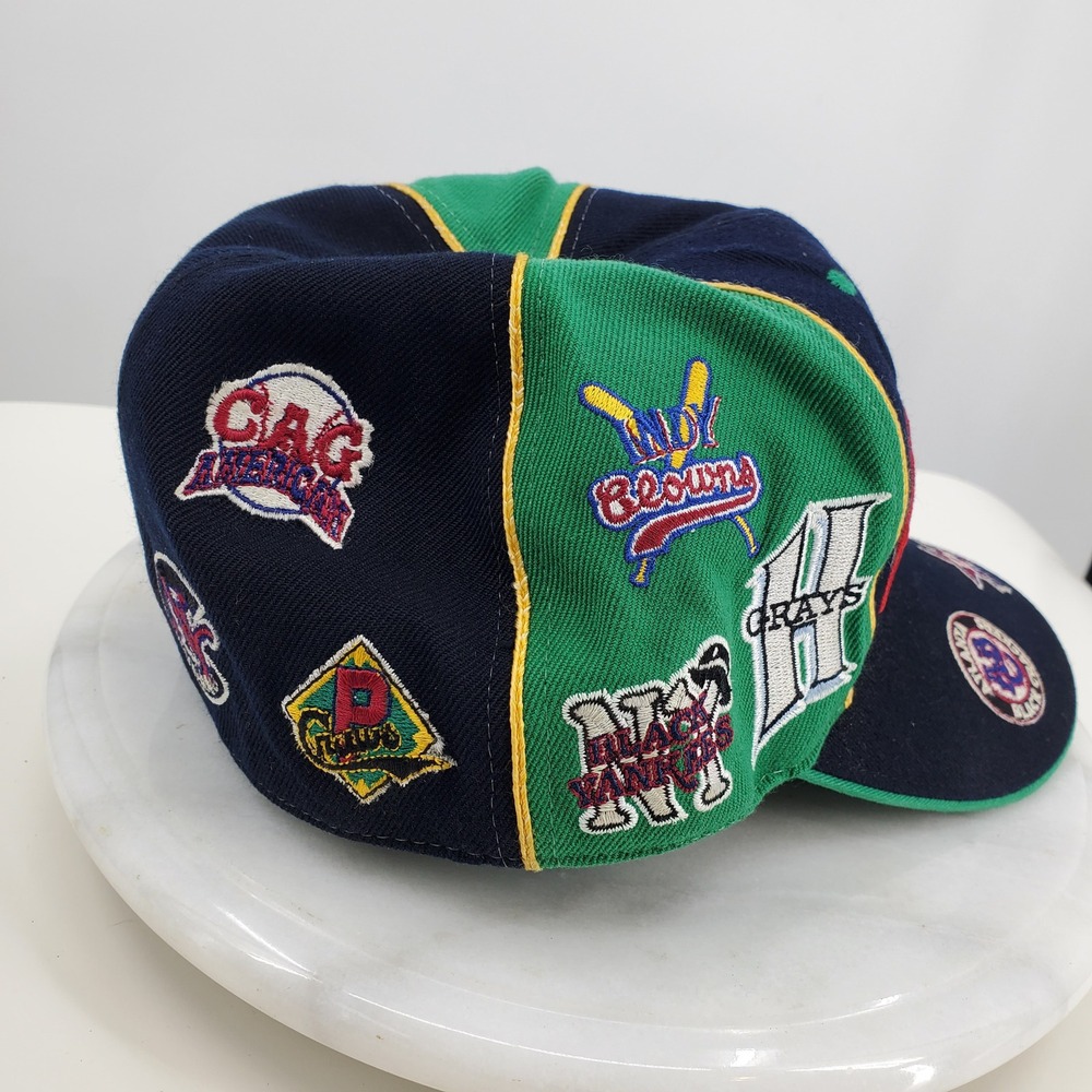 Vintage BB Headgear Negro Leagues Baseball Cap All Over Logo XL Hat Streetwear - Picture 8 of 10